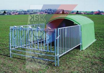 Large enclosure for the mobile shelter with adjustable fixation